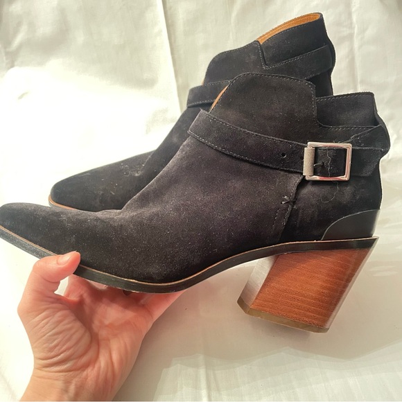 Black Leather Rag & Bone Ankle Boots Size 41 (Approx. US 11) - Picture 2 of 7